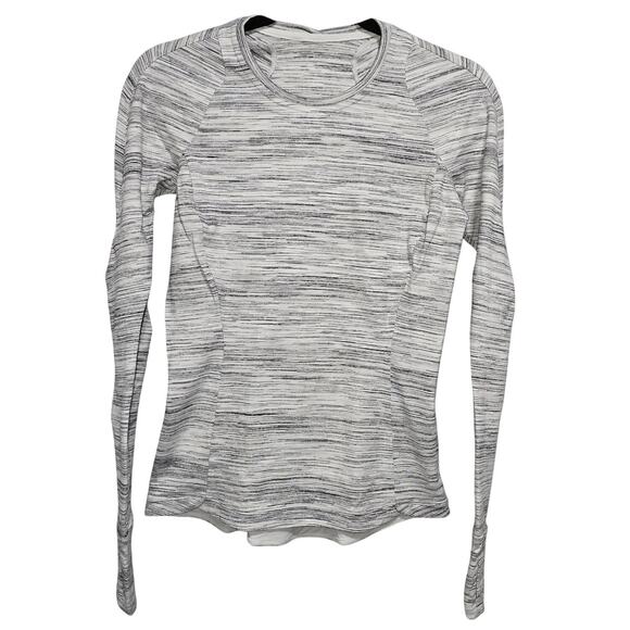 Lululemon Runderful Long Sleeve Space Dye Camo White Silver Spoon Size Small - Picture 1 of 5